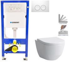 Geberit Duofix tlačítko DELTA21 bílé WC LAUFEN PRO + SEDÁTKO 458.103.00.1 21BI LP3