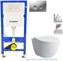 Geberit Duofix tlačítko DELTA21 matné WC LAUFEN PRO RIMLESS + SEDÁTKO 458.103.00.1 21MA LP1