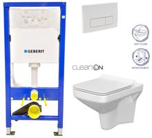 Geberit Duofix tlačítko DELTA51 BÍLÉ WC CERSANIT COMO + SEDÁTKO 458.103.00.1 51BI CO1