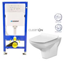 GEBERIT DuofixBasic bez tlačítka + WC CERSANIT CLEANON CARINA + SEDÁTKO 458.103.00.1 X CA3