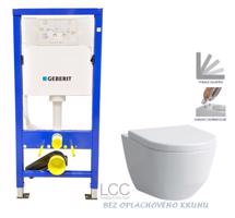 GEBERIT DuofixBasic bez tlačítka + WC LAUFEN PRO LCC RIMLESS + SEDÁTKO 458.103.00.1 X LP2