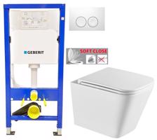 GEBERIT DuofixBasic s bílým tlačítkem DELTA21 + WC INVENA FLORINA WITH SOFT, včetně soft/close sedátka 458.103.00.1 21BI FL1