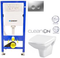 GEBERIT DuofixBasic s matným tlačítkem DELTA21 + WC CERSANIT CLEANON CARINA + SEDÁTKO 458.103.00.1 21MA CA2