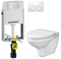 GEBERIT Kombifix Basic tlačítko DELTA 21 WC CERSANIT DELFI + SEDÁTKO 110.100.00.1 21BI DE1