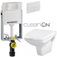 Geberit KOMBIFIX Basic tlačítko DELTA 50 Bílé WC CERSANIT CARINA + SEDÁTKO 110.100.00.1 50BI CA1