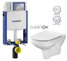 GEBERIT KOMBIFIX ECO, nádržka UP 320 bez tlačítka + WC CERSANIT CITY NEW CLEANON + WC SEDÁTKO SLIM 110.302.00.5 CI2