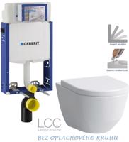 GEBERIT KOMBIFIX ECO, nádržka UP 320 bez tlačítka + WC LAUFEN PRO LCC RIMLESS + SEDÁTKO 110.302.00.5 LP2