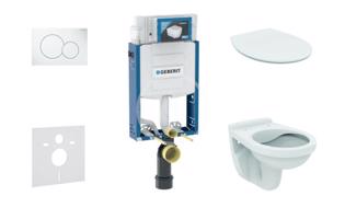 GEBERIT Kombifix Set předstěnové instalace, klozet Alpha se sedátkem, tlačítko Sigma01, alpská bílá 110.302.00.5 ND1