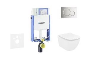 GEBERIT Kombifix Set předstěnové instalace, klozetu a sedátka Ideal Standard Tesi, tlačítka Sigma01, lesklý chrom 110.302.00.5 NF2