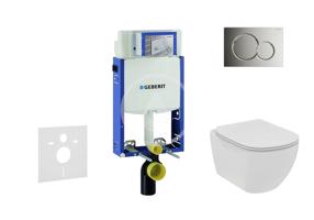 GEBERIT Kombifix Set předstěnové instalace, klozetu a sedátka Ideal Standard Tesi, tlačítka Sigma01, Rimless, SoftClose, lesklý chrom 110.302.00.5 NE2