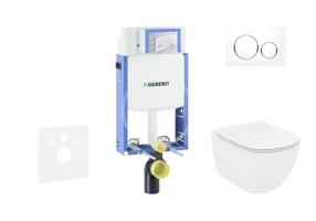 GEBERIT Kombifix Set předstěnové instalace, klozetu a sedátka Ideal Standard Tesi, tlačítka Sigma20, Aquablade, SoftClose, bílá/lesklý chrom 110.302.00.5 NU4