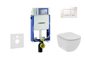 GEBERIT Kombifix Set předstěnové instalace, klozetu a sedátka Ideal Standard Tesi, tlačítka Sigma30, Rimless, SoftClose, bílá/chrom 110.302.00.5 NE5