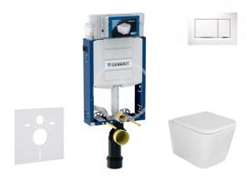 GEBERIT Kombifix Set předstěnové instalace, klozetu Arkas a sedátka softclose, tlačítko Sigma30, bílá/chrom SANI15CA3106