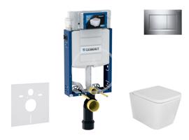 GEBERIT Kombifix Set předstěnové instalace, klozetu Arkas a sedátka softclose, tlačítko Sigma30, chrom SANI15CA1108