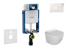 GEBERIT Kombifix Set předstěnové instalace, klozetu Gaia a sedátka softclose, tlačítko Sigma01, alpská bílá SANI15CA3107