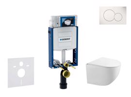 GEBERIT Kombifix Set předstěnové instalace, klozetu Gaia a sedátka softclose, tlačítko Sigma01, alpská bílá SANI15CA3113