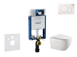 GEBERIT Kombifix Set předstěnové instalace, klozetu Gaia a sedátka softclose, tlačítko Sigma01, alpská bílá SANI15CA3116