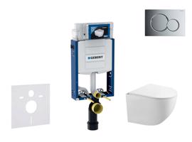 GEBERIT Kombifix Set předstěnové instalace, klozetu Gaia a sedátka softclose, tlačítko Sigma01, lesklý chrom SANI15CA1118