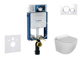 GEBERIT Kombifix Set předstěnové instalace, klozetu Gaia a sedátka softclose, tlačítko Sigma20, bílá/chrom SANI15CA3108