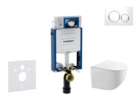 GEBERIT Kombifix Set předstěnové instalace, klozetu Gaia a sedátka softclose, tlačítko Sigma20, bílá/chrom SANI15CA3114