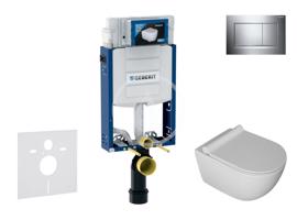 GEBERIT Kombifix Set předstěnové instalace, klozetu Gaia a sedátka softclose, tlačítko Sigma30, chrom/chrom mat SANI15CA1105