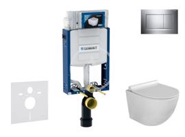 GEBERIT Kombifix Set předstěnové instalace, klozetu Gaia a sedátka softclose, tlačítko Sigma30, chrom/chrom mat SANI15CA1111