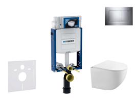 GEBERIT Kombifix Set předstěnové instalace, klozetu Gaia a sedátka softclose, tlačítko Sigma30, chrom/chrom mat SANI15CA1119