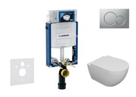 GEBERIT Kombifix Set předstěnové instalace, klozetu Oudee a sedátka softclose, tlačítko Sigma01, lakovaný matný chrom SANI15CA1103