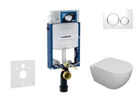 GEBERIT Kombifix Set předstěnové instalace, klozetu Oudee a sedátka softclose, tlačítko Sigma20, bílá/chrom SANI15CA3101