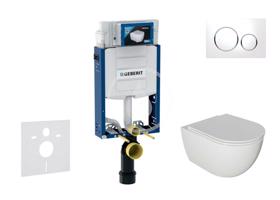 GEBERIT Kombifix Set předstěnové instalace, klozetu Oudee a sedátka softclose, tlačítko Sigma20, bílá/chrom SANI15CA3111