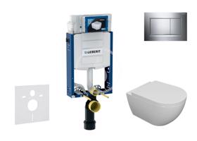 GEBERIT Kombifix Set předstěnové instalace, klozetu Oudee a sedátka softclose, tlačítko Sigma30, chrom SANI15CA1101