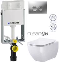 GEBERIT KOMBIFIXBasic vč. matného tlačítka DELTA 25 + WC CERSANIT VIRGO CLEANON + SEDÁTKO 110.100.00.1 21MA ME1