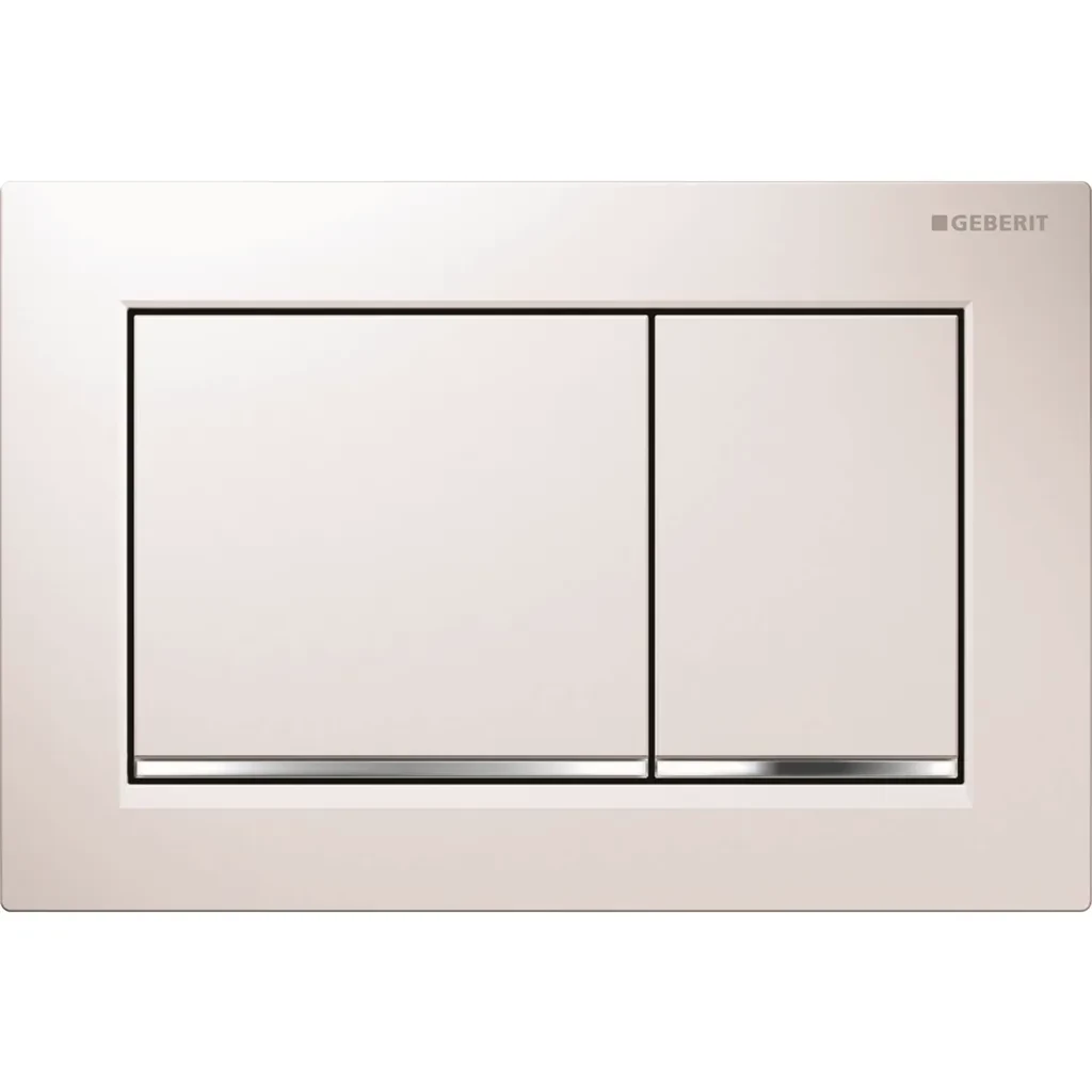 Geberit ovládací tlačítko OMEGA30 bílá/chromlesk/bílá plast pro modul WC 82 a 98 cm 115.080.KJ.1 115.080.KJ.1