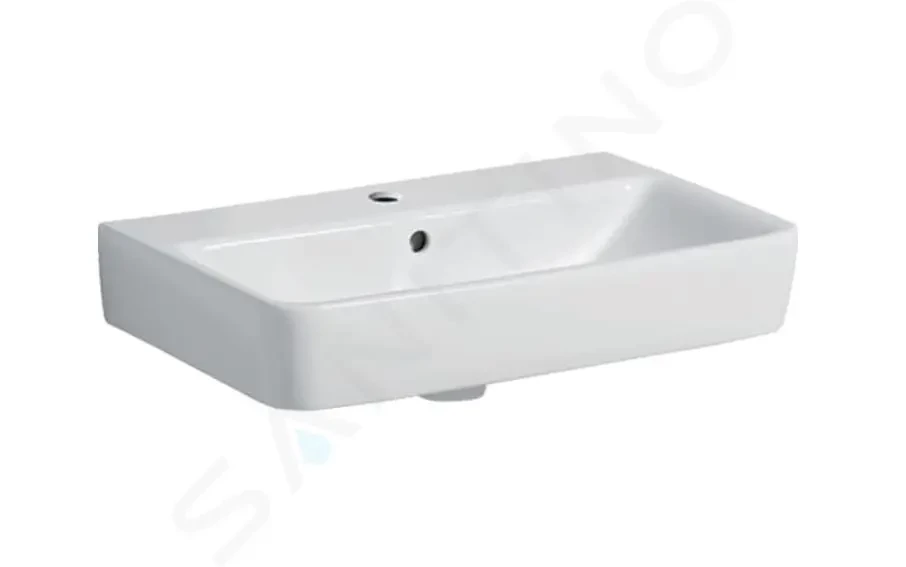 GEBERIT Selnova Compact Umyvadlo 600x370 mm, s přepadem, otvor pro baterii, bílá 501.511.00.7