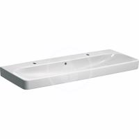 GEBERIT Smyle Square Dvojumyvadlo 1200x480 mm, s přepadem, 2 otvory pro baterie, bílá 500.253.01.1