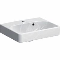 GEBERIT Smyle Square Umyvadlo 450x360 mm, s přepadem, otvor pro baterii, bílá 500.222.01.1