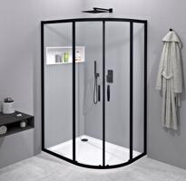 GELCO SIGMA SIMPLY BLACK Čtvrtkruhový sprchový kout 1200x900 čiré sklo, GS1290B GS1290B