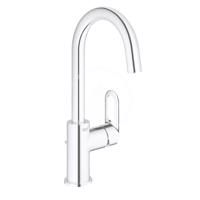 GROHE BauLoop Umyvadlová baterie s výpustí a otočným výtokem, chrom 23763000