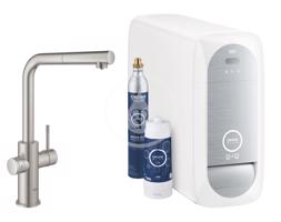 GROHE Blue Home Dřezová baterie Connected, s chladícím zařízením a filtrací, supersteel 31539DC0