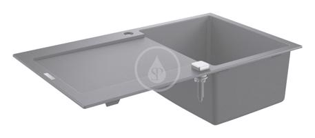 GROHE Dřezy Kompozitní dřez K500 s automatickým odtokem, 860x500 mm, granitová černá 31644AP0