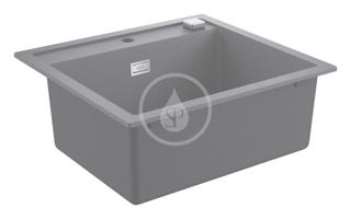 GROHE Dřezy Kompozitní dřez K700 s automatickým odtokem, 560x510 mm, granitová černá 31651AP0