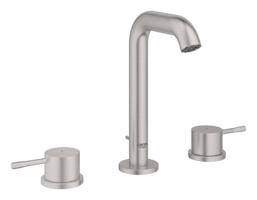 GROHE Essence Umyvadlová baterie s výpustí, 3-otvorová instalace, supersteel 20296DC1