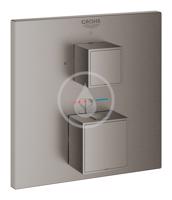 GROHE Grohtherm Cube Termostatická sprchová baterie pod omítku, kartáčovaný Hard Graphite 24153AL0