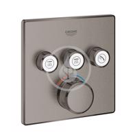 GROHE Grohtherm SmartControl Termostatická baterie pod omítku, 3 ventily, kartáčovaný Hard Graphite 29126AL0