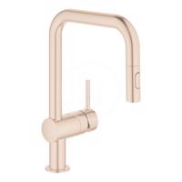 GROHE Minta Dřezová baterie s výsuvnou sprškou, kartáčovaný Warm Sunset 32322DL2