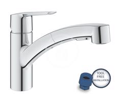 GROHE QuickFix Start Dřezová baterie s výsuvnou sprškou, chrom 30531001