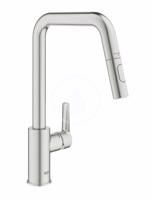 GROHE QuickFix Start Dřezová baterie s výsuvnou sprškou, supersteel 30631DC0