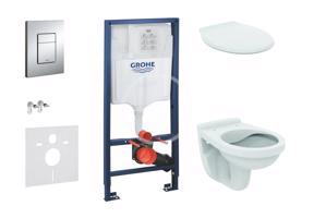 GROHE Rapid SL Set předstěnové instalace, klozet Alpha se sedátkem, tlačítko Skate Cosmopolitan, chrom 38528SET-KR