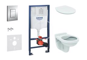 GROHE Rapid SL Set předstěnové instalace, klozet Alpha se sedátkem, tlačítko Skate Cosmopolitan, chrom 38528SET-KD