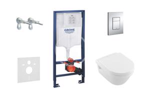 GROHE Rapid SL Set předstěnové instalace, klozetu a sedátka Villeroy & Boch, tlačítka Skate Cosmopolitan, chrom 38528SET-KB